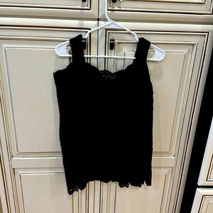 Chicos black lace off the shoulder top.   Worn a couple times